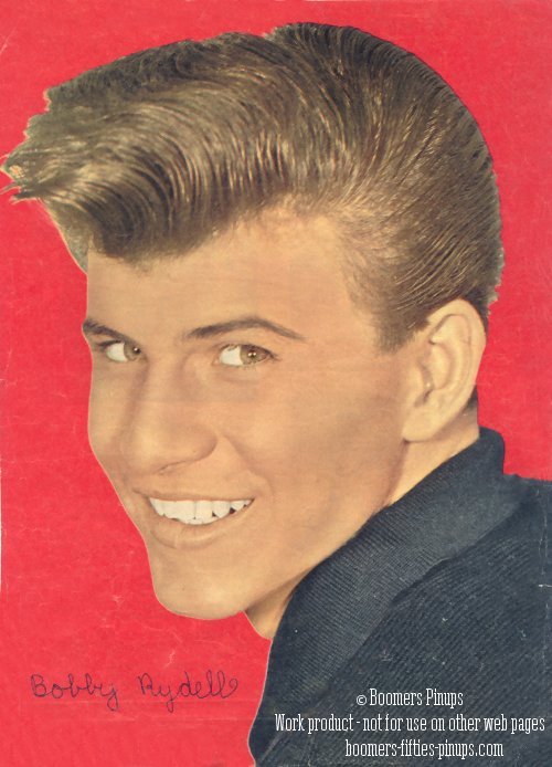  © boomers pinups restored work product - bobby rydell favorite pinup photo