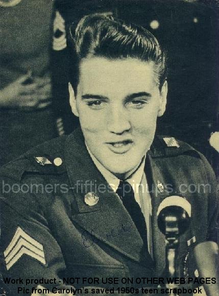  © boomers pinups work product - elvis presley in army uniform