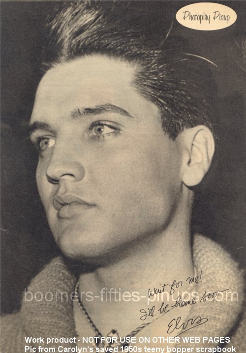 © boomers pinups work product - elvis presley signed picture