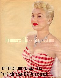  © boomers pinups work product - betty grable in 1950s print dress photo