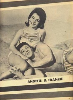 Annette Funicello and Frankie Avalon beach picture