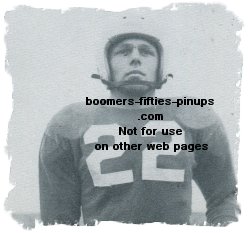 johnny, captain of the year, wearing 1953 fooball uniform
