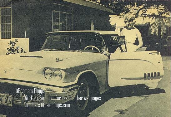  © boomers pinups work product - sandra dee and car closeup
